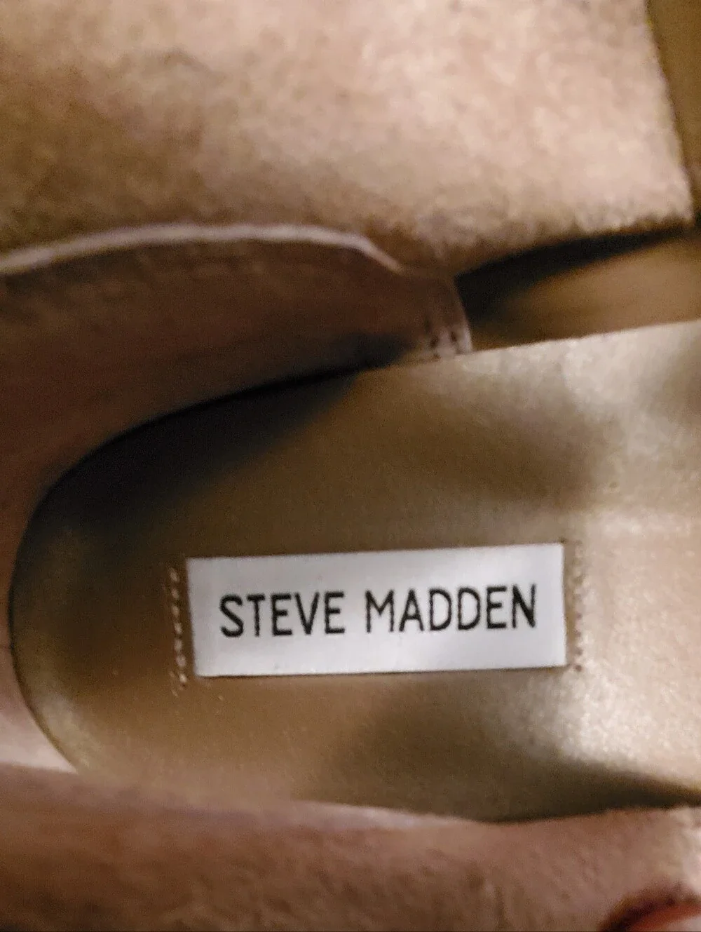 Steve Madden Women Taupe Suede Wedge Zip Ankle Platform Sneaker/Booties Size 6.5
